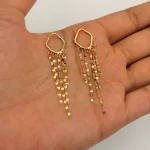 گوشواره لوزی آویز شرابه