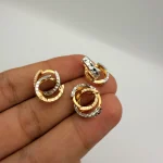 گوشواره حلقه ای تراشدار