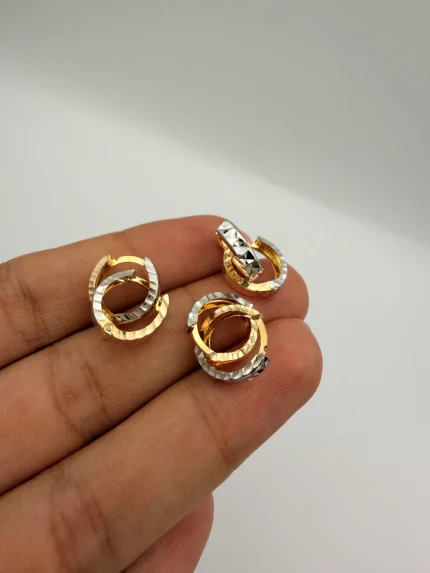 گوشواره حلقه ای تراشدار