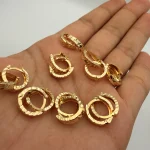 گوشواره حلقه ای تراشدار