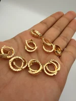 گوشواره حلقه ای تراشدار