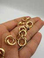 گوشواره حلقه ای تراشدار - Image 2