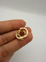 گوشواره حلقه ای تراشدار - Image 2